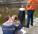 linux-microsoft-apple