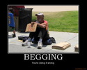 begging