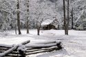 Carter-Shields-Cabin-in-Winter-Great-Smoky-Mountains-National-Park-Tennessee