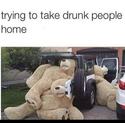 trying to take drunk people home