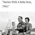 harley with a baby seat