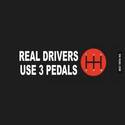 real drivers use 3 pedals