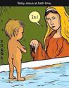 baby jesus at bath time