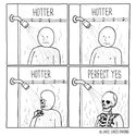 hot shower in the winter