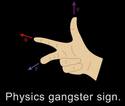 physics gangster sign