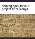 coming back to your project
