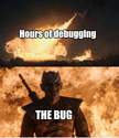 hours of debugging