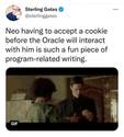 neo accepts a cookie