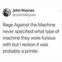rage against the machine-printer