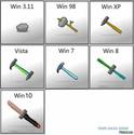 windows 311 to windows 10 as hammers