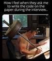 write code on paper