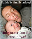 baby with dad asleep