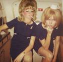 vintage smoking in the airplane