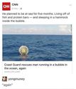 a bubble in the ocean