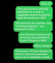 samurai could send a fax to lincoln