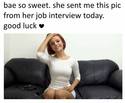 her job interview today