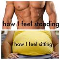 how i feel standing and sitting