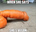when she says she is a vegan