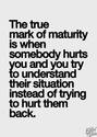 mark of maturity