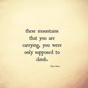 mountains carry or climb