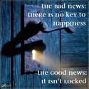 there is no key to happiness