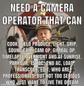 i need camera operator