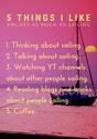 5 things I like almost as much as sailing