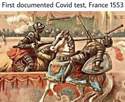 first documented covid test 1553