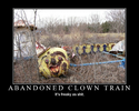 abandoned clown train