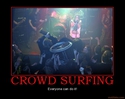 crowd surfing