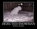 dejected snowman