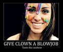 give clown a blowjob