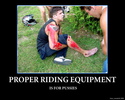 proper riding equipment