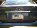 balls license plate