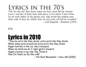 evolution in lyrics