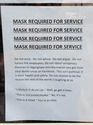 mask required for service