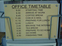 office timetable