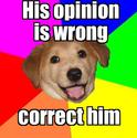 wrong opinion