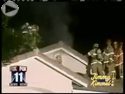 Firefighter fighting a marijuana fire