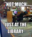 at the library