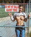 do not hit balls against fence