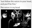 just follow the voices in your head