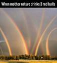 mother nature on 3 red bulls
