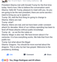obama and donald first conversation