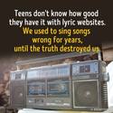 teens and lyrics websites