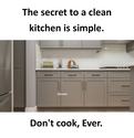 the secret to a clean kitchen